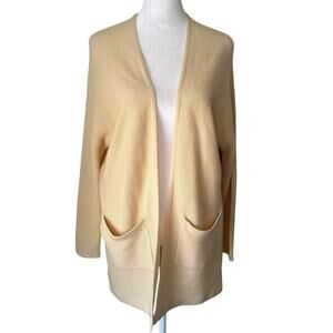 Lulus cream knit open front long sleeve cardigan size XS